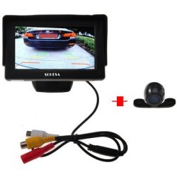 Souesa 4.3 Inch Car Rear View Monitor Parking Reversing Camera Kit - Black Free Delivery