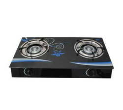Two Burner Auto-ignition Tempered Glass Panel Gas Stove