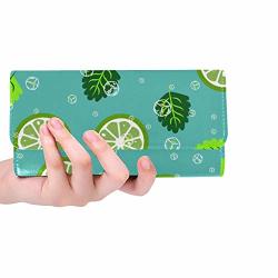 Unique Custom Soda Water Cool Citric Acid Sweet Women Trifold Wallet Long Purse Credit Card Holder Case Handbag