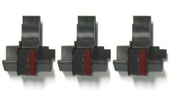 3 Pack Sharp EL-1750V Sharp EL-1801V Calculator Ink Roller Black And Red Compatible IR-40T