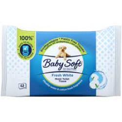 Baby Soft Fresh White Toilet Tissue Wipes 84 Pack
