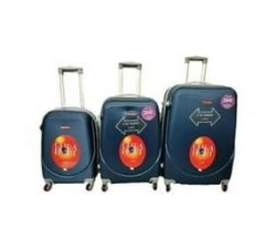 Sastro-abs 3PC Sets -hardshell Lightweight Durable Suitcase- Blue
