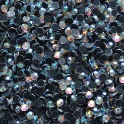 Jollin Hot Fix Flatback Rhinestones Glass Diamantes Gems 4.8mm(20ss 576pcs,Blue BLAZE)