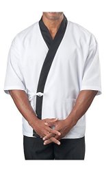 Sleeve Sushi Coat White With Black Accent M
