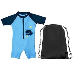 Iplay One-piece Swimsuit Whale Sun Protection Kids Sunsuit Blue Size 12 Months