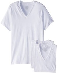 Calvin Klein Men's Cotton Classics Multipack V Neck T-shirts White Medium - 3 Pack