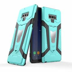 Starhemei Galaxy Note 9 Case Durable Shock-absorption Armor Magnetic Kickstand Case Cover For Samsung Galaxy Note 9 Blue-green