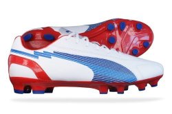 Puma Evospeed 5 Leather Fg Mens Soccer Boots cleats - White - Size Us 8.5