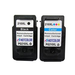 Hotcolor 2 Pack Black Color PG210XL CL211XL Replacement For Canon PG210 XL CL211 XL PG-210XL CL-211XL Ink Cartridge For Canon Pixma MP240 MP270 MP495