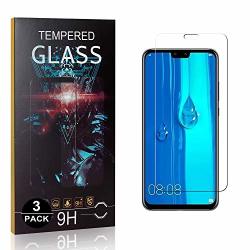 Bear Village Huawei Y9 2019 Tempered Glass Screen Protector 99.99% Clarity Screen Protector Film For Huawei Y9 2019 Bubble Free Ultra Thin 3 Pack