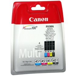 Canon Cli-451 Bk c m y Multi-pack Ink Cartridges