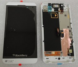 BlackBerry Z10 White Lcd Display Screen + Touch Panel Digitizer With Inside Frame Replacement Part Version LCD-46537-001 111