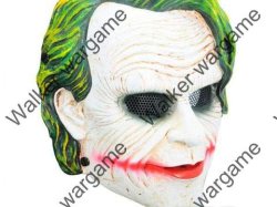 Full Face Wire Mesh Joker Mask - White Movie Batman