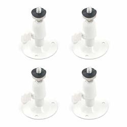 Tulead Security Camera Bracket Iron Camera Stand White Camera Wall Mount 360 Indoors Outdoors Cctv Wall Mount 4PCS With Mounting Screws