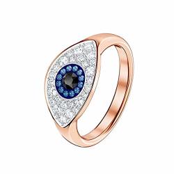 swarovski symbolic evil eye ring