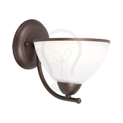 Bright Star Metal Wall Bracket With Alabaster Glass