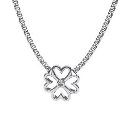 Why Jewellery Clover Collection Diamond Pendant & Chain Silver