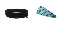 TheGoodSport Unisex 2 Piece Belt Set - Black & Blue Breeze Design