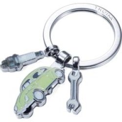 Keyring With 3 Charms Volkswagen TYPE1 Beetle