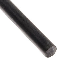Acetal Copolymer Round Rod Opaque Black Meets Astm D6100 3 8" Diameter 4' Length