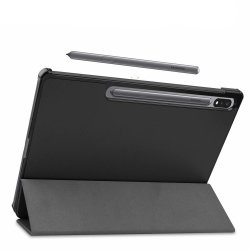 Tuff-Luv Smart Folio Stand Case For Samsung Galaxy Tab S7 Plus T970 T975 12.4" - Black