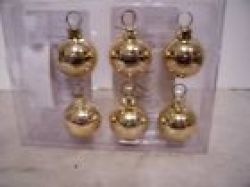 Place Card Holders - Gold Bauble 6 Pieces
