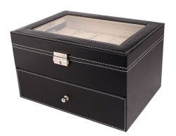 20 Compartment Pu Leather Watch Display Case