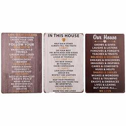 Hantajanss Love In House Vintage Metal Sign Warm Tin Signs For Office Bar Apartment Home Decoration 3 Pack