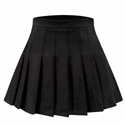 Bqtq Black Pleated Skirt High Waist Short Pleated Skirt School Skirts For Girls Black XL