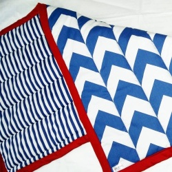 100% Cotton Percale Quilt Set Nautical Inspired Baby Bedding Linen