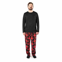 Mad Dog Concepts Red-and-black Buffalo Plaid Pajama Set With Bear Figure For Men 3-PIECE Set