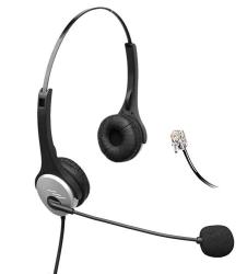 4CALL K263MC Corded Rj Telephone Headset Dual Ear With Noise Canceling MIC For Aastra Shoretel Nortel Cisco E20 Polycom 335 VVX400 Digium D40 D70