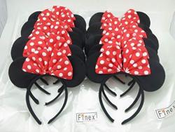 Finex Set Of 12 Mickey Minnie Mouse Costume Deluxe Fabric Ears Headbandset Of 12 Minnie