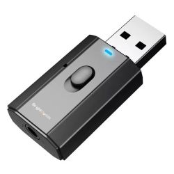 Amonida Bluetooth 5.0 Transmitter And Receiver 2-IN-1 Audio Transmitter 3.5MM Wireless Audio Adapter