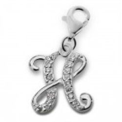 A1-C13656 - 925 Sterling Silver A-z Initial Letter Charm Dangle - P