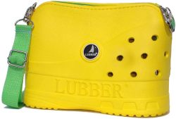 Lubber Tote Rubber Croc Waterproof Beach Purse Yellow