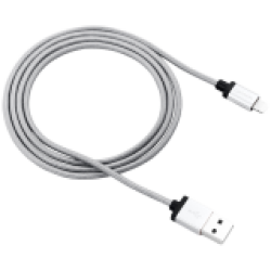 Canyon Apple 8-PIN Iphone And Ipad Braided Charge And Sync Cable - Grey