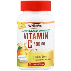 Wellvita Vitamin C 500MG Chewable Tablets 30 Tablets