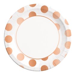 Classic Copper Dots Paper Plates Large 2