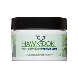 Hawk Dok Genital Wart Relief Cream Herbal Natural Warts Relief Premium Blend For Men And Women - 1OZ