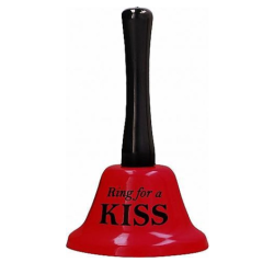 Fun Adult Gag Gift Ring For A Kiss Novelty Handheld Bell