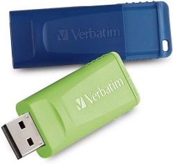 Verbatim 64GB Store 'n' Go USB Flash Drive X 2PK - Blue Green