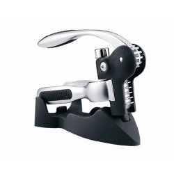 Kitchen Craft Connoisseur Lever-arm Corkscrew Set Black and Silver 
