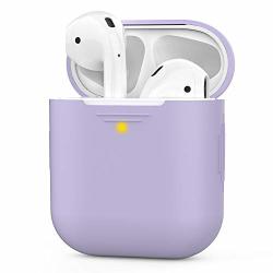 Ahastyle Silicone Case Cover Compatible With Apple Airpods 2 Wireless Charging Case Without Carabiner Lavender