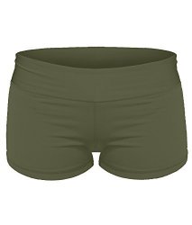Yoga Shorts - Booty Shorts 2" Inseam XS Army Green