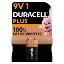 Duracell Plus 9V Batteries 1 Pack