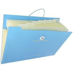 8 Index Simple Document File Folder Barisc Expandable Portable Wallet Concertina Accordion File Organizer For A4 And Letter Size Light Blue
