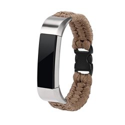 Nylon Rope Replacement Band Accessories Bracelet Watch Band For Fitbit Alta And Fitbit Alta Hr Khaki