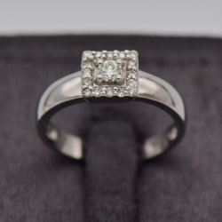 9CT White Gold Engagement Ring