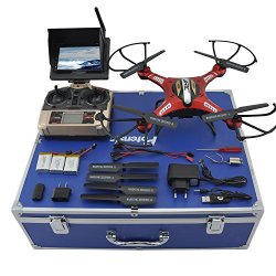 RC Quadcopter Potensic Premium Jj H8d Rtf Quadcopter With 2 Megapixels Camera 5.8 Ghz Fpv Monitor Lcd Drone Carrying Case